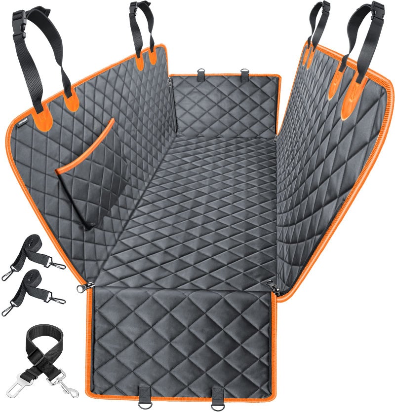 URPOWER Dog Car Seat Cover for Pets 100% Waterproof Hammock 600D Heavy Duty Scratch Proof Nonslip Durable Soft Pet Back Seat Covers for Cars Trucks and SUVs - Image 1